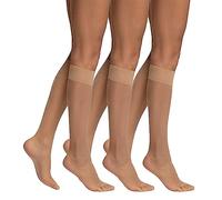 LIEMI ✅ Pompea Mi Bas Chaussettes Montantes IDEALE 20 DEN Taille Unique Poussière Dorée 6 Paires