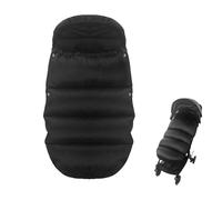 Liemuao Chanceliere Universelle Poussette, Imperméable Chaud Peluche Couverture avec Fermeture Éclair Sac De Couchage Enfant Chancelière Cosy/Siège Auto pour Harnais 3 et 5 Points, 0-36 Mois (Noir)