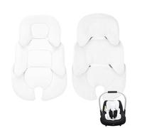 Liemuao Coussin de Siège Réversible pour Poussette, Coussin Réducteur de Siège Auto Confortable Sécurisé pour Tête et Corps, Coussin Soutien pour poussettes, nacelles et sièges Auto (Blanc)