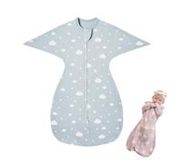 Liemuao Emmaillotage Bebe 0-9 Mois, Gigoteuse d'emmaillotage en Coton, Couvertures d'emmaillotage pour Nouveau-né Sac d'Emmaillotage - Swaddle Bebe - Aide à Calmer Le réflexe de sursaut (E, 0-3mois)