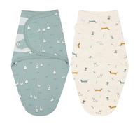 Liemuao Emmaillotage Bebe, Lot de 2 Sac d'emmaillotage pour Nouveau-né de 0 à 3 Mois 100% Coton, Confort de Sommeil Doux Couvertures d'emmaillotage, Swaddle Bebe Garçons Filles (C)