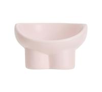 Liemuao Gamelle Chat Surélevée, 240ML Bol Chat en Céramique Inclinable à 15° Bol d'alimentation pour Nourriture & Eau, Anti-vomissement Gamelle pour Chats et Petits Chiens (Rose)