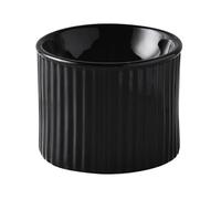 Liemuao Gamelle pour Chat Surélevée Inclinée, Gamelle Chat en Céramique, Inclinable à 15° Bol Chat pour Nourriture & Eau Anti-vomissement Parfaite pour Les Animaux de Compagnie (Noir-500ml)