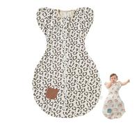 Liemuao Gigoteuse d'été pour Bébé Tog 0,5-100% Coton Gaze Respirant et Absorbant Sac de Couchage pour bébé, Gigoteuse d'été à Pieds Combinaison pour Naissance Garcon Fille 0-9 Mois (E, 3-6mois)