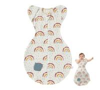 Liemuao Gigoteuse d'été pour Bébé Tog 0,5-100% Coton Gaze Respirant et Absorbant Sac de Couchage pour bébé, Gigoteuse d'été à Pieds Combinaison pour Naissance Garcon Fille 0-9 Mois (A, 6-9mois)