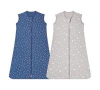 Liemuao Lot de 2 Gigoteuse d'été pour Bébé, 100% Coton Sac de Couchage Respirante, 0.5 tog Gigoteuse Ete Emmaillotage Bebe sans Manches, Turbulette pour Bébé Nouveau-né Garçons Filles (F, 0-6mois)