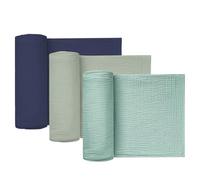 Liemuao Lot de 3 Draps Housse pour Lit Bébé 100x100 cm, Protégé Matelas en Mousseline de Coton, Housse de Matelas pour Couffin Berceau Nacelle Baby Bed Cover Sheets, Cadeau de Naissance (Vert)