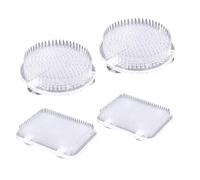 Liemuao Lot de 4 Fleur Grenouille Supports de Fleurs, Rond Broche d'arrangement de Fleurs en Plastique Transparent Ikebana Kenzan avec 3 Ventouses Pin Flower Holder pour Maison Hôtel Fleuriste (C)