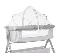 Liemuao Moustiquaire pour Berceaux Infantile Universelle avec Fermeture Éclair, Tente de Lit de Bébé en Tissu à Mailles Fines pour l'Intérieur et Plein Air (Blanc, 65x110cm)