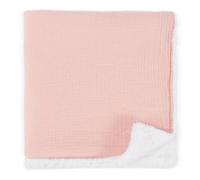 Liemuao Plaid Couverture Polaire Douce et Chaude pour Bébé et Nouveau-né, 90 x 70 - Mousseline en Coton l’Emaillotage Couche Plaid Gigoteuse Couverture pour Garçon Fille,Cadeau Naissance (Rose)