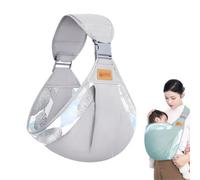 Liemuao Porte-Bébé Enveloppant, Confortable et Léger Echarpe de Portage Bebe, Portable Porte Enfants Baby Carrier pour Nouveau-né Réglable idéal pour une parentalité mains libres (Gris)