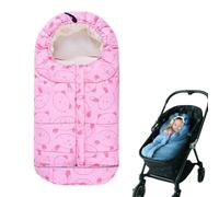 Liemuao Sac de Couchage Bébé, Universel 3 en 1 Chancelière Couverture Poussette en Velours pour Hiver Chaud Confortable Nids d'ange Bebe Nacelle et Siege Auto pour Harnais 3 et 5 Points (Rose-B)