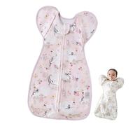 Liemuao Sac de Couchage de bébé Swaddle, 100% Coton Gigoteuse Bébé 0-9 Mois avec Manches Amovibles, Couvertures d'emmaillotage, Doux et Confort Gigoteuse d’Emmaillotage Enveloppante Bébé (B, M)