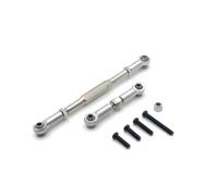 Lien de direction réglable SERVO ROD C14 C24 B14 B24 B16 B36 MN MN99S Pièce de mise à niveau de liaison de direction métallique pour les voitures RC compatibles avec divers modèles(WPL Silver)