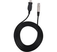 Lien de microphone Adaptateur Cordon XLR femelle vers USB MIC Link Ligne de câble noir Noir G