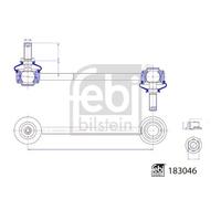 Entretoise/tige, stabilisateur FEBI BILSTEIN 183046