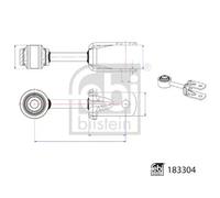 Lien de stabilisateur Essieu arrière gauche Barre d'accouplement 183304 pour MAN