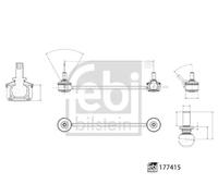 Lien de stabilisateur Essieu avant droit Barre d'accouplement 177415 pour BMW i3