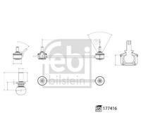 FEBI BILSTEIN 177416 Entretoise/tige, stabilisateur pour BMW