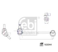 FEBI BILSTEIN Biellette de barre stabilisatrice 183044 Avant gauche Mercedes-Benz