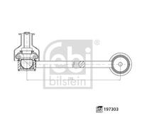 Lien de stabilisateur Essieu avant gauche Barre d'accouplement 197303