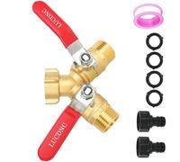 Lien de tuyau d'arrosage bidirectionnel en bronze mettant en évidence une grande poignée et des rondelles supplémentaires pour une installation facile et un portail de tuyau bidirectionnel amélioré