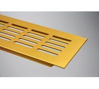 Lienbacher Grille d'aération à encastrer en aluminium Doré anodisé 80 x 600 mm
