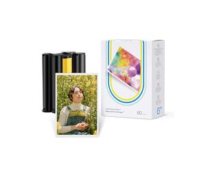 Liene Amber M100/M200/M110/M210 Consommables Originaux : 80 Feuilles 10x15 cm (4×6 pouces) + 2 Cartouches, Sublimation Thermique, Étanche & Anti-Oxydation. Pour DHP512/DHP513/DHP514/DHP515.