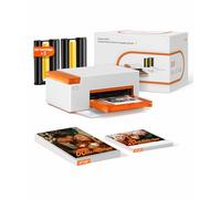 Liene M110 Imprimante photo portable de 10,2 x 15,2 cm pour iPhone, sublimation thermique, imprimante photo Bluetooth avec 60 feuilles de papier de 15,2 cm et 20 feuilles de papier autocollant carré