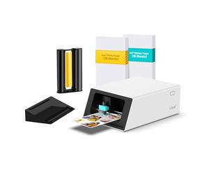 Liene PixCut S1 - Imprimante Photo & Machine de Découpe Tout-en-Un pour Étiquettes Autocollantes, DIY et Cadeaux - Sublimation Thermique, 300 PPP, Découpe Auto IA