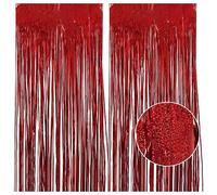 LIENGTAI 2 Pièces Rideaux en Fil 100x250cm Rideau de Porte Rideau anti-mouches Caravane Séparateur de pièce Rideau à Paillettes pour Mariage Fête Décoration Anniversaire Décoration Noël Coupe du Monde
