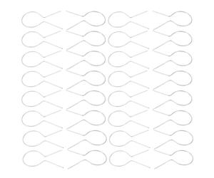 Liens à Maillons de Chaîne Galvanisés en Acier pour Clôture, 30 Pièces | Préformés et Pré-coupés, Usage Jardin et Réparation, Compatibles Poteaux, Rails et Panneaux Métalliques