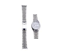 Liens à vis solides en argent de 19mm, extrémité creuse et incurvée, bracelet de montre, bracelet jubilé adapté for Seiko 5 SNXS73K1 SNXS75 SNXS77 SNXS79K1 SNX79J1