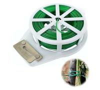 Liens de Jardinage pour Ligatures, Fil de Jardin Vert, 50m Attache de Jardin pour Plantes, Cravate de Jardin Douce Fil de Fer Jardin avec Coupe, Fil Metal de Fer avec Revêtement Plastique, 50m x 1Pcs