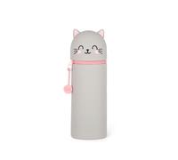 Liens - Kawaii Étui École 2 en 1 en Silicone Souple, Thème Kitty, Porte-stylos de Table, Fermeture à Glissière, Crayons Crayons Stylos, H 18.5 cm