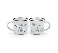 Liens Tasses de café, Multicolore, 5.5 x 5.5 x 5 cm Chien et Chat (Dog&Cat) 5.5x5.5x5 cm Multicolore