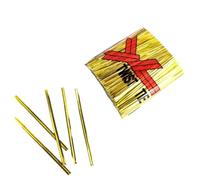 Liens torsadés en métal 6400pcs 6/8/10cm Wire Sealing Binding Wire for Plastic Lollipop Candy Bags Party Gifts(Gold,10cm)