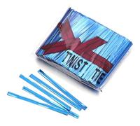 Liens torsadés en métal 7600Pcs Plastic Iron Tie Colorful Multi-Size Wire Sealing Binding for Candy Lollipop Cookies Food Gift Party Packaging(Blue,4X80mm)