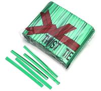 Liens torsadés en métal 7600Pcs Plastic Iron Tie Colorful Multi-Size Wire Sealing Binding for Candy Lollipop Cookies Food Gift Party Packaging(Green,4X80mm)
