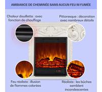 Etna Pozzolana cheminée électrique 1800 W minuterie hebdomadaire télécommande