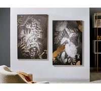 LIENZO PAN DE ORO HOJAS 80X120 CMS. S/2 80x3x120 cms