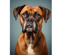LIEOPZ 5D Diamond Art Painting by Number Kits Boxer Dog Diamond Round Full Drill Crystal Cross Stitch for Home Decor 50x50CM