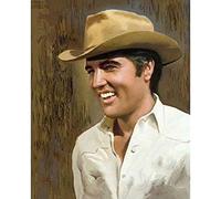 LIEOPZ Kit de peinture diamant 5D à faire soi-même, broderie diamant, strass, pour adultes, décoration d'intérieur, Elvis Presley, 40x50CM