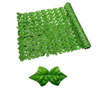 Lierre artificiel - Haie de balcon - Décoration extérieure - Feuillage vert clair - 50 x 400 cm - Résistant aux UV - Installation facile - Plante artificielle pour l'intimité du jardin
