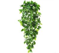 Lierre Artificiel Suspendu Réaliste Feuillage Vert pour déco | Design réaliste avec veines détaillées, aspect naturel vibrant, pour idéal salon bureau, eau ni soleil