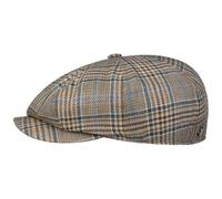 Lierys Casquette Glencheck 8 Panel Homme - Made in The EU Type Gavroche avec Visiere, Doublure Ete Printemps-ete - XL (60-61 cm) Marron-Bleu