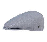 Lierys Casquette Plate en Lin Inglese Homme - Made in Italy Gavroche avec visière, Doublure Printemps-été - 58 cm Bleu Clair
