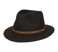 Lierys Chapeau Casual Light Traveller Homme - Made in Italy en Laine de Feutre pour avec Bandeau Cuir Hiver Automne-Hiver - 60 cm Marron