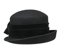 Lierys Chapeau Cloche Veljesa Wool Femme - Made in Italy de Feutre en Laine Hiver Automne-Hiver - Taille Unique Noir