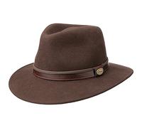 Lierys Chapeau en Feutre Topo Traveller Homme - Made in Italy de Pluie Outdoor Hiver Automne-Hiver - 60 cm Marron
